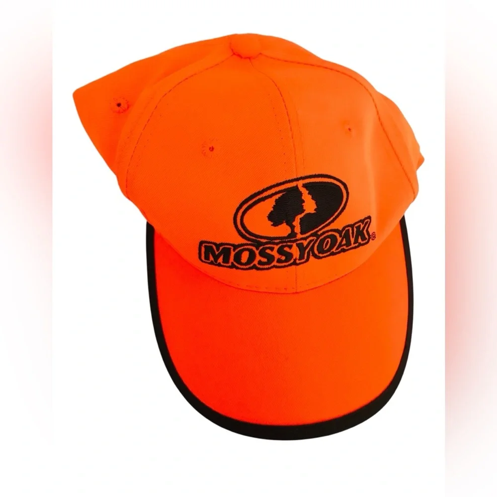 Mossy Hunters Orange Oak Cap Retro Deadstock Neon Bright Outdoor Camping Sport
